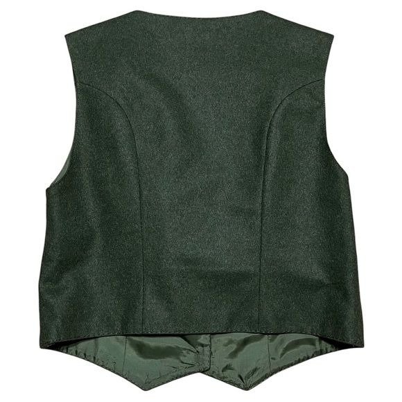 Wool Blend Women’s Green Gemstone Button Vest German Sz 46/ US See Measurements - Picture 8 of 13
